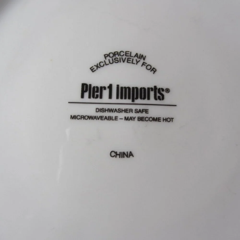 3 for $24 - pier 1 paisley bird red appetizer plate (W6359)